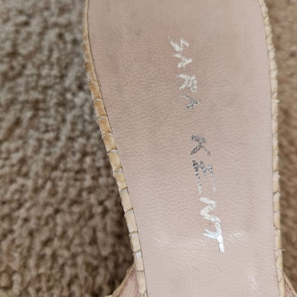 Sara Kent Genuine Leather Slip On Heel Size 37/ 7 - Picture 2 of 5